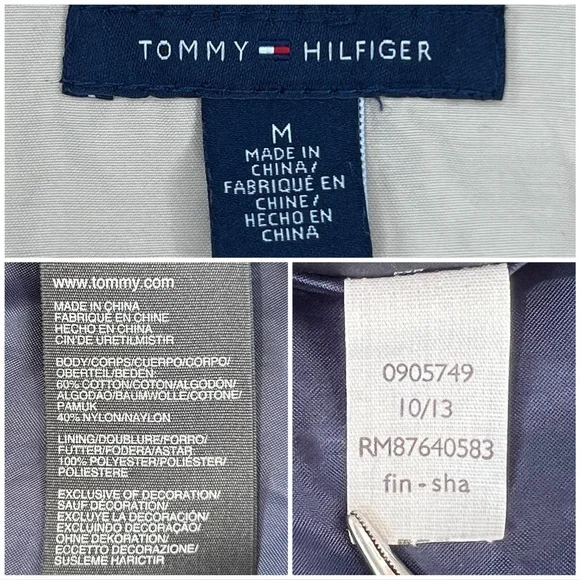 Tommy Hilfiger Trench Coat Belted Jacket Hidden Hood Beige Tan Medium M - Picture 6 of 17